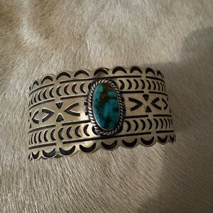 Sterling Silver and Sonoran Turquoise Cuff